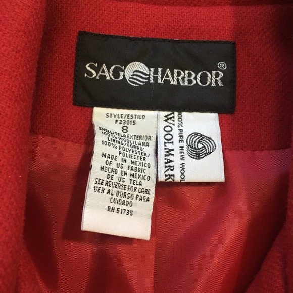 Vintage 90's Y2K Red Wool Zip Front Jacket Maxi Skirt Set 8 - Picture 3 of 10